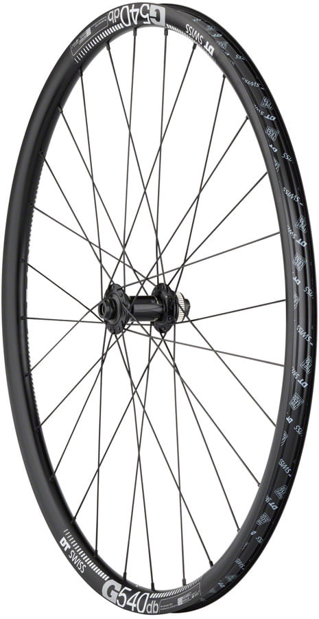 Quality Wheels Shimano Tiagra/DT G540 Front Wheel - 700c, 12 x 100mm, Center-Lock, Black, 28H