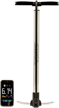 Silca Viaggio Travel Floor Pump - Bluetooth IGauge, 220psi, Hiro Chuck, Silver