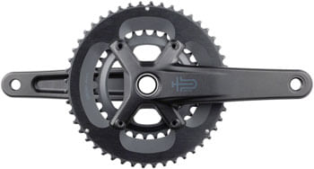 microSHIFT Sword 2x Crankset - 172.5mm, 10-Speed, 48/31t, 110 Asym BCD,  24mm Spindle, Black