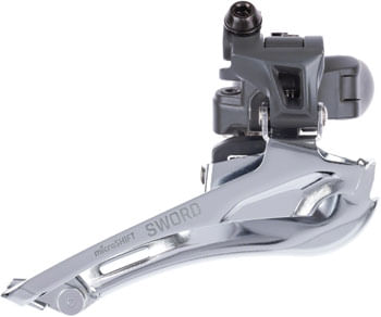 microSHIFT Sword Front Derailleur - 10-Speed, Double, 46-52t Max Ring, 31.8/34.9mm Band Clamp, Sword Compatible