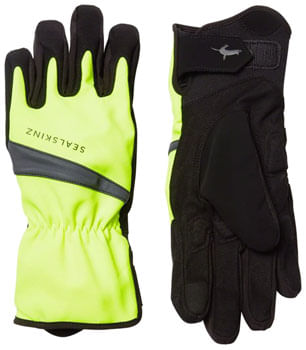 SealSkinz Bodham Waterproof Gloves - Yellow/Black, Full Finger, Medium