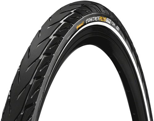 Continental Contact Plus City Tire - 700 x 47, Clincher, Wire, Black/Reflex, SafetyPlus Breaker, E50