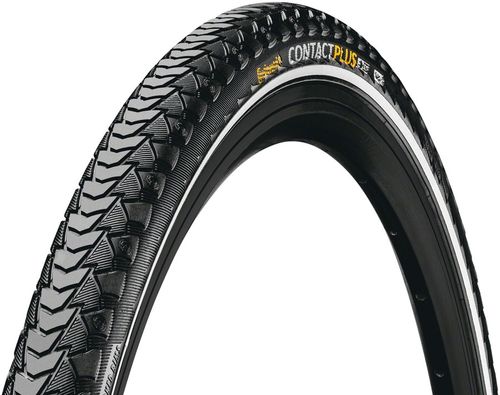 Continental Contact Plus Tire - 26 x 1.75, Clincher, Wire, Black/Reflex, SafetyPlus Breaker, E50