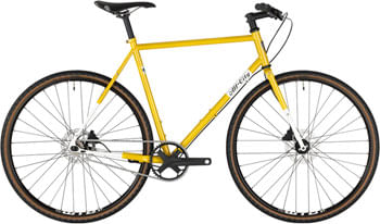 All-City Super Professional Flat Bar Single Speed Bike - 700c, Steel, Lemon Dab, 55cm