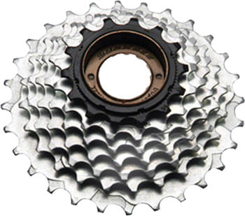 SunRace M2A 7-speed Freewheel - 14-28t, Chrome/Black