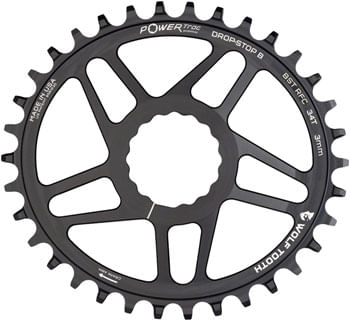 Wolf Tooth Elliptical Direct Mount Chainring - 34t, RaceFace/Easton CINCH Direct Mount, Drop-Stop B, For Boost Cranks, 3mm Offset, Black