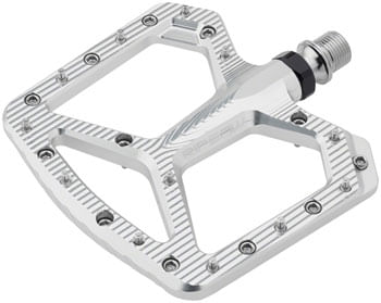 Wolf Tooth Ripsaw Aluminum Pedals - Platform, Aluminum, 9/16", Black, Raw Silver