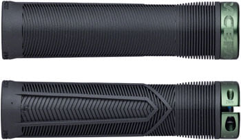 RaceFace Chester Grips - Lock-On, Black/Green, 34mm