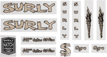 Surly Ogre Decal Set - Metallic Tan