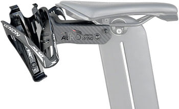 Xlab Aero Carbon Wing Behind Saddle Water Bottle Cage Mount - Includes 2 Xenon Cages