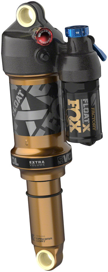FOX FLOAT X Factory Rear Shock - Metric, 190 x 45 mm, 0.6 Spacer,  2-Position Lever, EVOL LV, Kashima Coat