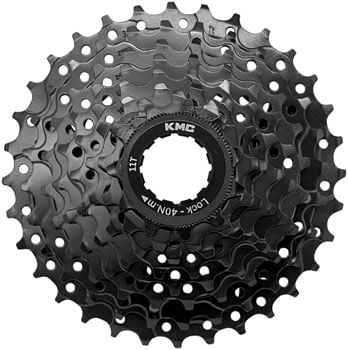 KMC REACT Cassette - 8-Speed, 11-32t, HG Driver Compatible, Black