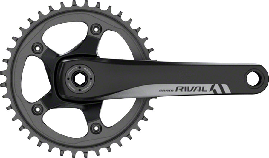SRAM RIVAL クランクセット フロントシングル 175mm SRAM Rival 1 Crankset - 175mm, 10/11-Speed, 42t, 110 BCD, GXP
