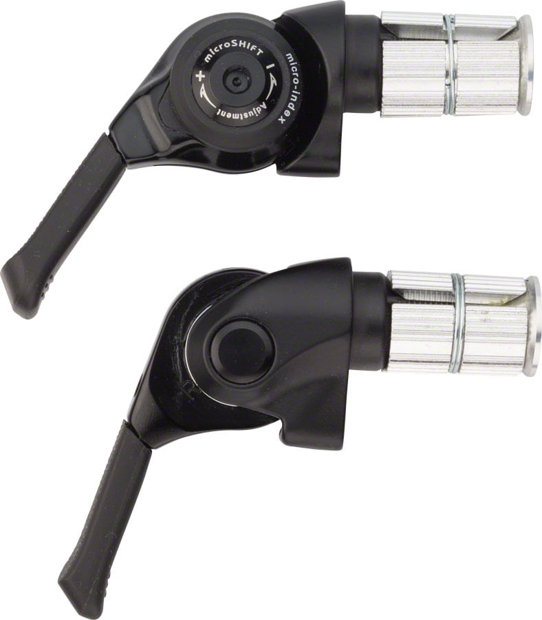 microSHIFT Bar End Shifter Set, 10-Speed Mountain, Double/Triple