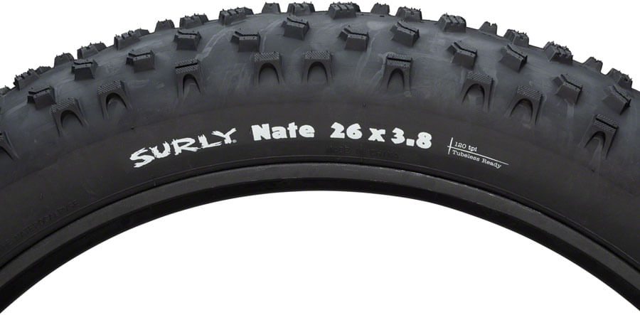 Surly Nate Tire - 26 x 3.8, Tubeless, Folding, Black, 120tpi