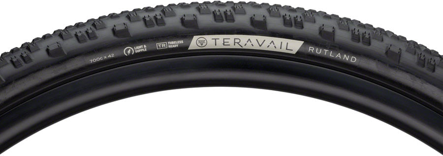 Teravail Rutland Tire - 700 x 42, Tubeless, Folding, Black, Light