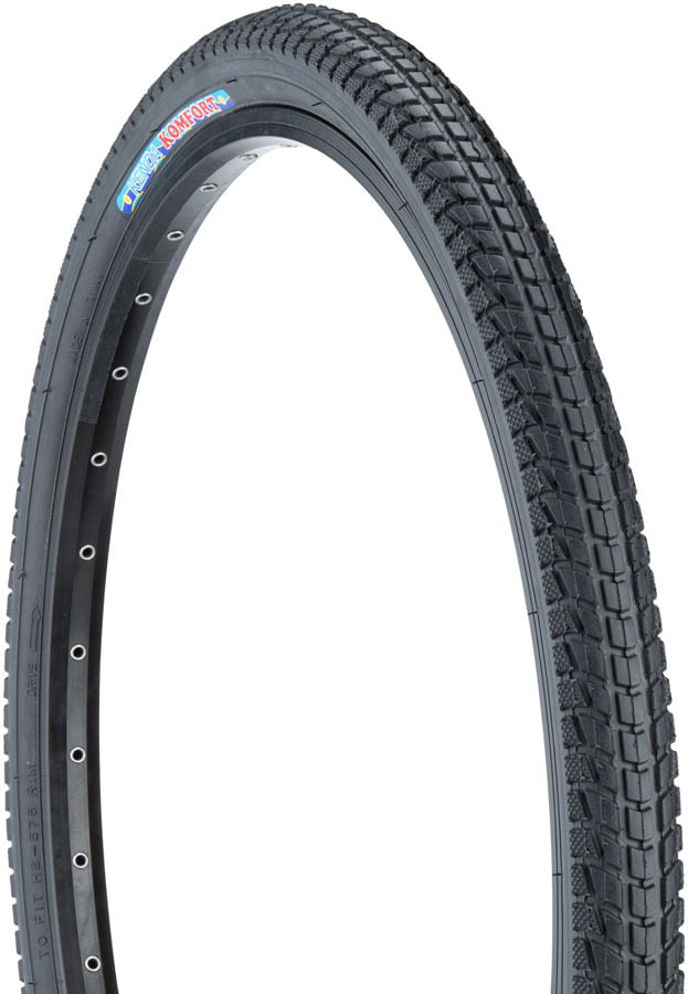 Kenda 26 X 1.95 チューブレスタイヤ(×2) Kenda Komfort Tire - 26 x 1.95, Clincher, Wire, Black, 60tpi