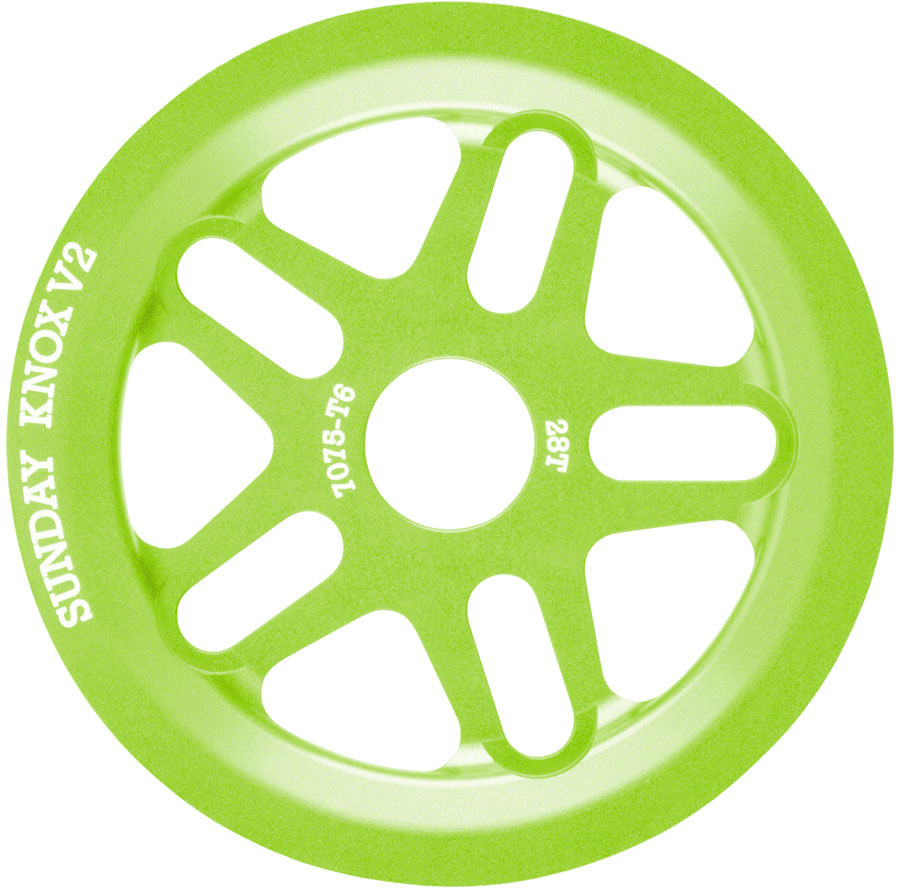 Sunday Knox V2 Sprocket - 28t, Electro Green | FastStore PDP