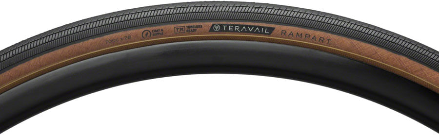 Teravail Rampart Tire - 700 x 28, Tubeless, Folding, Tan, Light