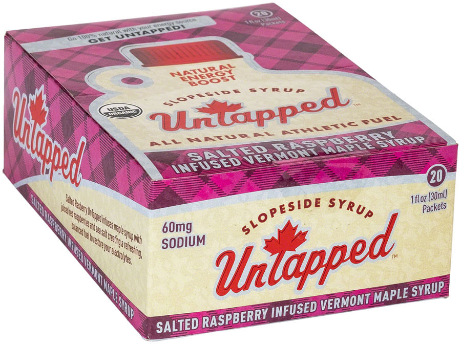 UnTapped Maple Syrup Energy Gel - Salted Raspberry, Box of 20 ...