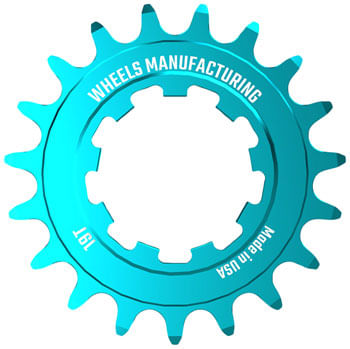 Wheels Manufacturing SOLO-SPEED Cog - 19t, Fits SOLO-SPLINE and SOLO-XD kits, Teal
