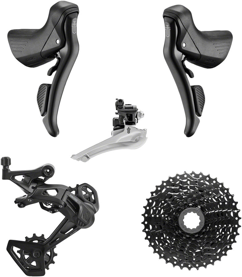 microSHIFT Sword Black 2x9-Speed Groupset - Includes Brake