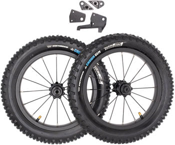 Kids Ride Shotgun Dirt Hero 14" Wheel Set - Rear Disc, Tires/Tubes Included, Pair