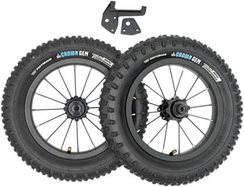 Kids Ride Shotgun Dirt Hero 12" Wheel Set - Rear Disc, Tires/Tubes Included, Pair