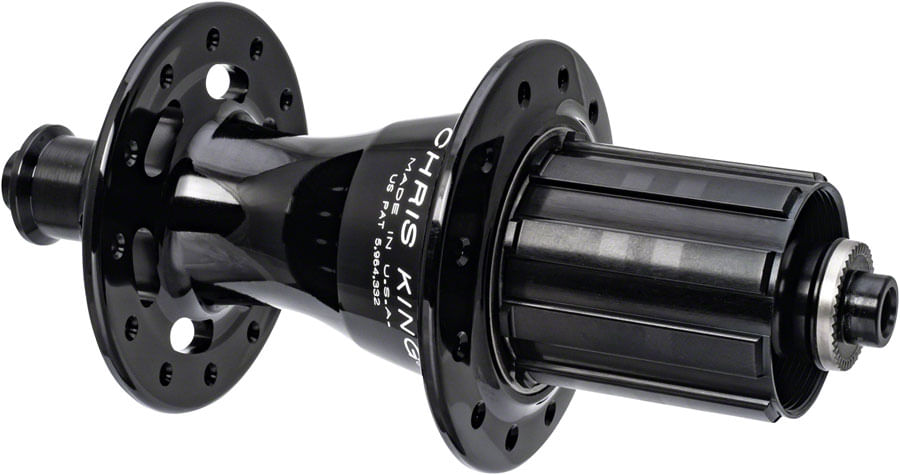 Chris King R45 Rear Hub - QR x 130mm, Rim Brake, HG 11 Road, Black