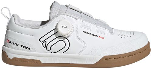 Five Ten Freerider Pro BOA Flat Shoes - Men's, FTWR White/Core Black/Red, 6
