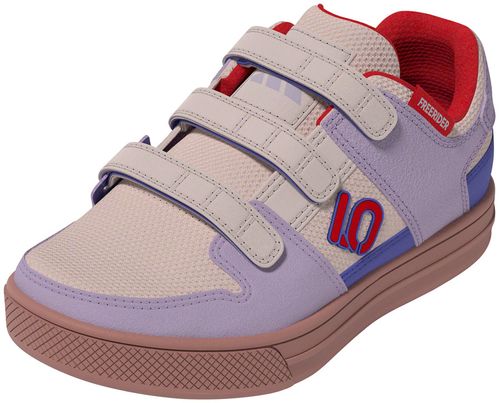 Five Ten Freerider Kid's VCS Flat Shoes - Putty Mauve/Pure Ruby/Semi Cobalt Blue, 5.5