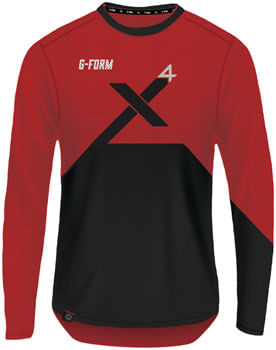 G-Form Pro-X4 Long Sleeve Bike Jersey - Red/Black, Small