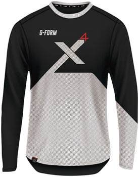 G-Form Pro-X4 Long Sleeve Bike Jersey - Black/White, X- Large
