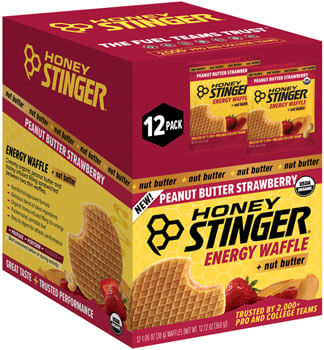 Honey Stinger Organic Waffle - Peanut Butter Strawberry, Box of 12