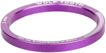 Wolf Tooth Precision Headset Stack Spacer - 3mm, Ultraviolet Purple, 1 pc.