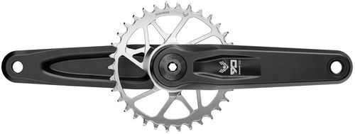 SRAM Eagle 90 T-Type Wide Crankset - 155mm, 12-Speed, 32t Chainring, Direct Mount, 2-Guards, DUB Spindle Interface, Black/Silver