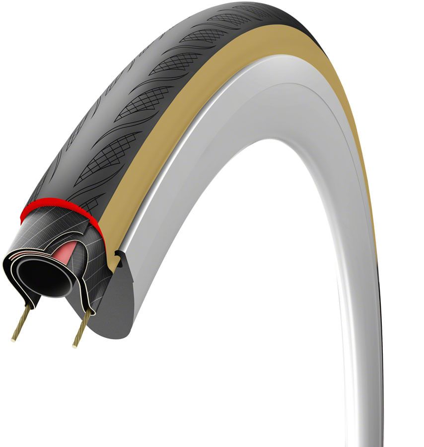 Vittoria Rubino V Tire - 700 x 34, Clincher, Folding, Black/Tan