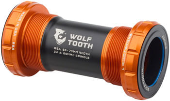 Wolf Tooth Bottom Bracket - English (BSA), 68/73mm, For 29mm Spindle, Orange