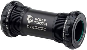 Wolf Tooth Bottom Bracket - English (BSA), 68/73mm, For 24mm Spindle, Black