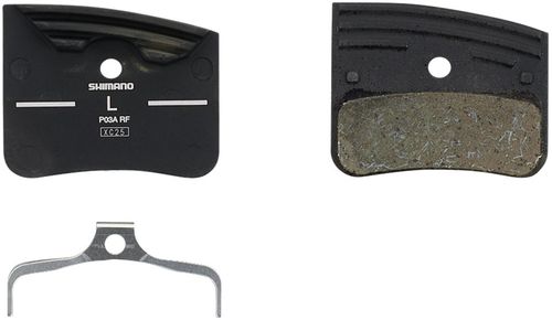 Shimano P03A-RF Disc Brake Pads and Springs - Resin Compound, Finned Aluminum Back Plate, One Pair