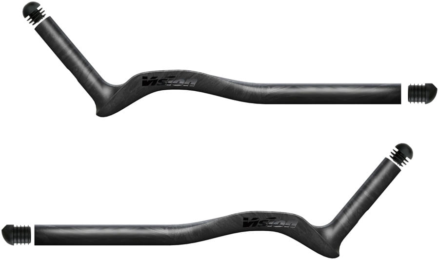 VISION SPEED EXTENSIONS J-Bend DHバーTTバイク Vision Speed Extensions, 400mm Length, J-Bend Shape, Aero Bar Add
