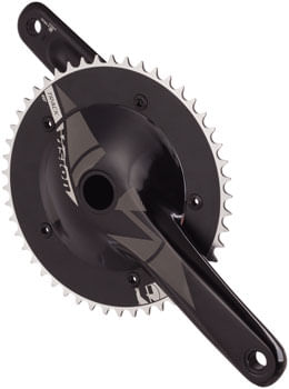 Vision NS Track Crankset, 1x 49T Chainring, 172.5mm Arm Length, 144BCD, 386EVO Spindle – Black