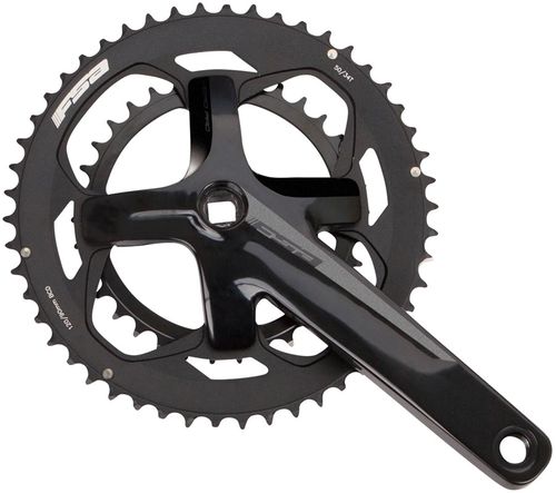 FSA Vero Pro Crankset, 2x 50/34T Chainrings, 170mm Arm Length, 120/90BCD, JIS Square Taper Interface – Black