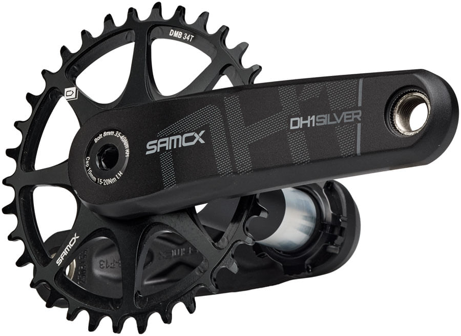 Samox Silver DH-1 Crankset - 155mm, 3-Bolt Direct Mount 34t