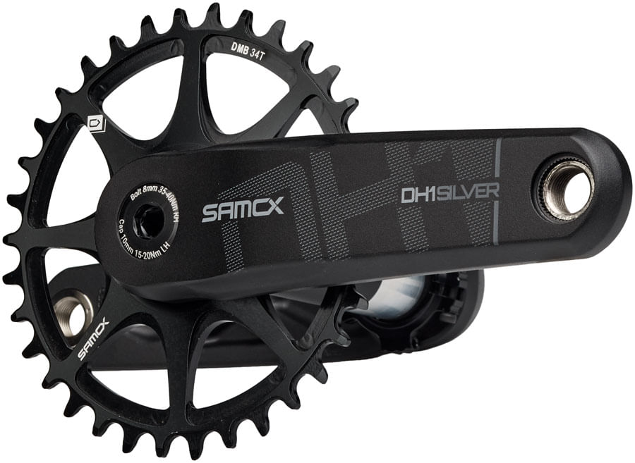 Samox Silver DH-1 Crankset - 155mm, 3-Bolt Direct Mount 34t