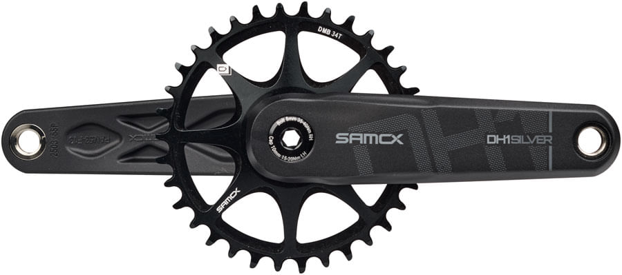 Samox Silver DH-1 Crankset - 155mm, 3-Bolt Direct Mount 34t
