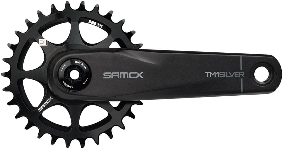 Samox Silver TM-1 Crankset - 160mm, 3-Bolt Direct Mount 30t Chainring ...