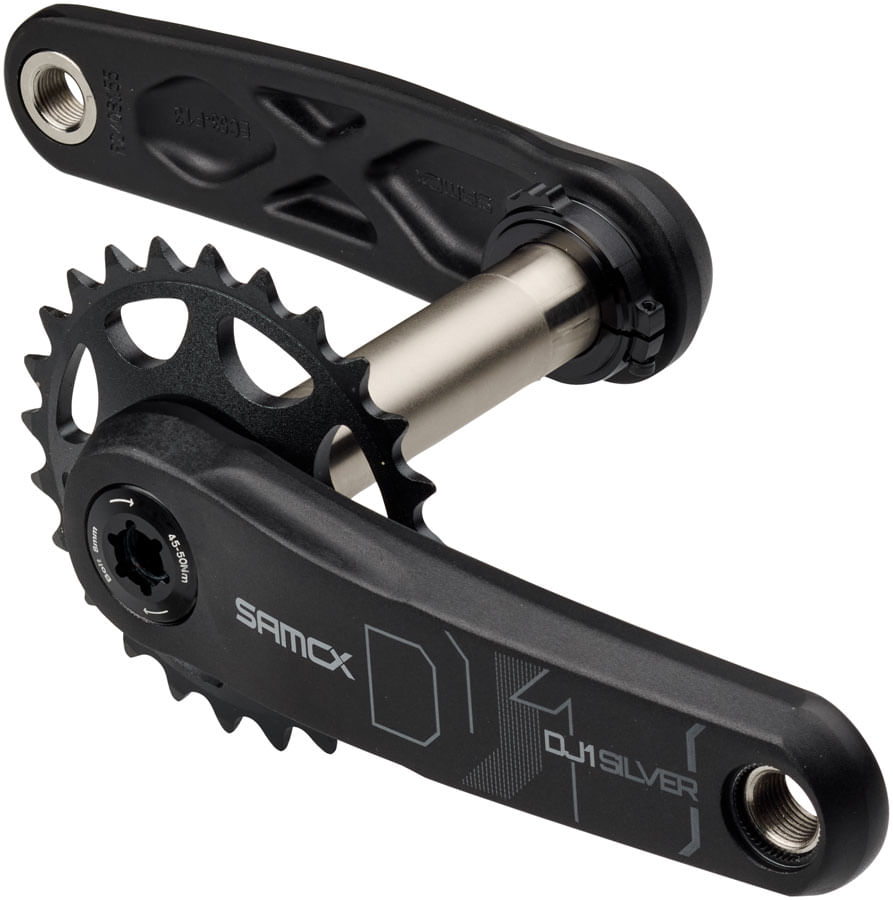 Samox Silver DJ-1 Crankset - 155mm, 3-Bolt Direct Mount 25t