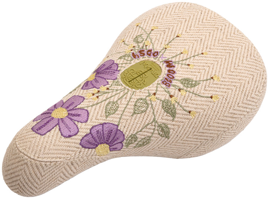 【司ブローム】 Odyssey X Bloom BMX Seat - Pivotal, Cream Corduroy w/ Floral