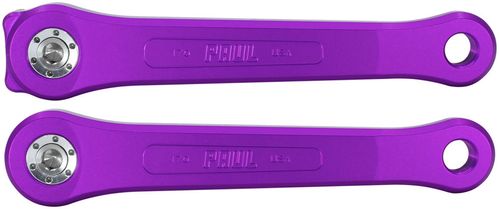 Paul Component Engineering 100% Pure Paul Crankset - 170mm, Square Taper JIS Spindle Interface, 3-Bolt Type Chainring Mount, Purple